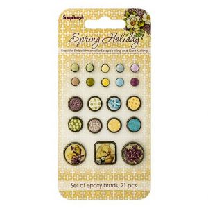 Ćwieki dekoracyjne ScrapBerry's 21szt, Spring Holiday